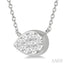 Pear Shape East-West Lovebright Essential Diamond Pendant