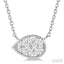 Pear Shape East-West Lovebright Essential Diamond Pendant