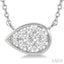 Pear Shape East-West Lovebright Essential Diamond Pendant