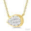 Pear Shape East-West Lovebright Essential Diamond Pendant