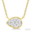 Pear Shape East-West Lovebright Essential Diamond Pendant
