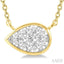 Pear Shape East-West Lovebright Essential Diamond Pendant