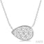 Pear Shape East-West Lovebright Essential Diamond Pendant