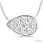Pear Shape East-West Lovebright Essential Diamond Pendant