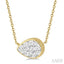 Pear Shape East-West Lovebright Essential Diamond Pendant