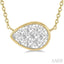Pear Shape East-West Lovebright Essential Diamond Pendant