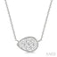 Pear Shape East-West Lovebright Essential Diamond Pendant