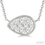 Pear Shape East-West Lovebright Essential Diamond Pendant