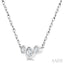 3 Stone Bezel Set Diamond Necklace