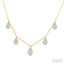 Pear Shape Dangle Diamond Necklace