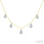 Pear Shape Dangle Diamond Necklace