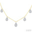 Pear Shape Dangle Diamond Necklace