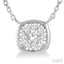 Cushion Shape Bezel Set Lovebright Essential Diamond Pendant