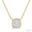 Cushion Shape Bezel Set Lovebright Essential Diamond Pendant