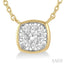 Cushion Shape Bezel Set Lovebright Essential Diamond Pendant