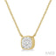 Cushion Shape Bezel Set Lovebright Essential Diamond Pendant