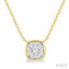 Cushion Shape Bezel Set Lovebright Essential Diamond Pendant