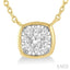 Cushion Shape Bezel Set Lovebright Essential Diamond Pendant