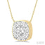 Cushion Shape Bezel Set Lovebright Essential Diamond Pendant