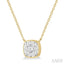Cushion Shape Bezel Set Lovebright Essential Diamond Pendant