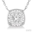 Cushion Shape Bezel Set Lovebright Essential Diamond Pendant