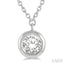 Round Shape Bezel Set Diamond Pendant