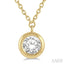 Round Shape Bezel Set Diamond Pendant