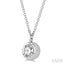 Round Shape Bezel Set Diamond Pendant