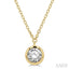 Round Shape Bezel Set Diamond Pendant