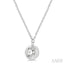 Round Shape Bezel Set Diamond Pendant