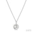 Round Shape Bezel Set Diamond Pendant