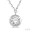 Round Shape Bezel Set Diamond Pendant