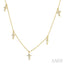 Cross Diamond Fashion Station Necklace
