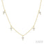 Cross Diamond Fashion Station Necklace