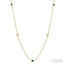 Gemstone & Diamond Station Necklace