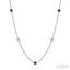 Gemstone & Diamond Station Necklace