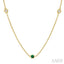 Gemstone & Diamond Station Necklace