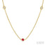 Gemstone & Diamond Station Necklace
