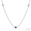 Gemstone & Diamond Station Necklace