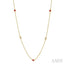 Gemstone & Diamond Station Necklace