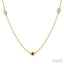 Gemstone & Diamond Station Necklace