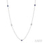 Gemstone & Diamond Station Necklace