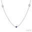Gemstone & Diamond Station Necklace