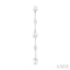Pearl & Diamond Station Long Chain Earrings