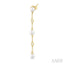 Pearl & Diamond Station Long Chain Earrings
