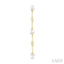 Pearl & Diamond Station Long Chain Earrings
