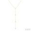 Bezel Set Diamond Station Lariat Y Necklace