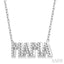 Block 'MAMA' Diamond Name Necklace