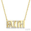 Block 'FAITH' Diamond Name Necklace