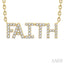 Block 'FAITH' Diamond Name Necklace